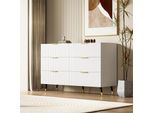 La Credenza Elegante Credenza Dal Design Moderno, Con Cassettiera E Ampio Spazio Di Archiviazione, Bianca