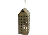 Lanterna Casa Maniglia Portacandele Usata Metallo Marrone 31 Cm