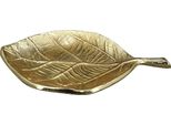 Piatto Decorazione Foglia Vassoio Decorazione Casa Alluminio Oro 23 Cm