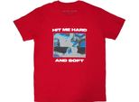 Billie Eilish - Maglietta "Hit Me Hard And Soft Negative"" Per Uomo/Donna Unisex RO12021 (L) (Rosso)"