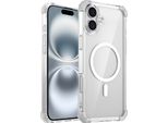 Custodia Magnetica Per Iphone 16 Compatibile Con Magsafe, Antiurto, Protezione Militare Custodia Trasparente Clear