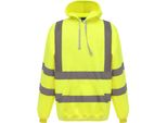 Felpa Con Cappuccio Hi Vis Reflective Yoko Uomo BC3938 (3XL) (Giallo)