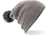 Beechfield - Berretto Da Uomo/Donna Unisex BC4657 (Taglia Unica) (Grigio Screziato/Nero)
