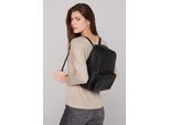 Cityrucksack SOCCX, Damen, schwarz, Polyurethane, Rucksäcke Cityrucksack