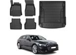 Set Di Tappetini E Rivestimenti Per Il Bagagliaio Omac Per Audi A6 C8 Avant 2018-2025 Gomma 5X