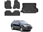 Omac Set Di Tappetini E Fodere Per Il Bagagliaio Per Hyundai Tucson 2004-2009 In Gomma Tpe 4X