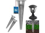 Kotarbau® 2 Pezzi Picchetto Da Terra Manicotto A Impatto Per Illuminazione Da Giardino ⌀ Picchetto Da Terra In Acciaio Zincato Da 115 Mm Ancoraggio Da Terra Ancoraggio Da Terra Impattabile Per Lampade Da Giardino Manicotto Da Terra A Impatto Ancoraggio Da Terra