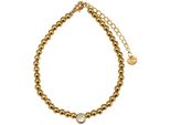 Armband Firetti "Schmuck Geschenk Edelstahl Armschmuck Armkette", Gold (Gelbgoldfarben, Kristallweiß, Kristallweiß), ArmbäNder, Damen, 22,5Cm, Edelstahl, Armband, Made In Germany - Mit Zirkonia (Synth.)