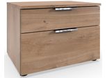 Nachtkommode Wimex "Level By Fresh To Go", Braun (Plankeneiche Nachbildung), B:54Cm H:39Cm T:41Cm, Holzwerkstoff, Sideboards, 2 Schubladen Mit Soft-Close Funktion, 54Cm Breit, 39Cm Hoch