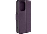Avizar, Custodia In Ecopelle Con Funzione Di Supporto Xiaomi Redmi Note 13 4G, Viola Scuro
