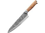 Coltello Da Cucina Damasco ZA-37483 - Chef/Brown KP37483