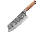 Coltello Da Cucina Damasco ZA-37482 - Mannaia/Marrone KP37482