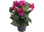 Kunstblume BOTANIC-HAUS "Begonienbusch Mit 7 Stielen", Bunt (Beauty), B:18Cm H:26Cm T:18Cm Ø:18Cm, Kunststoff, Kunstpflanzen