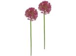 Kunstblume I.Ge.A. "Allium Zierlauch", Lila (Mauve), B:13Cm H:80Cm L:13Cm, Kunststoff, Kunstpflanzen, Stielblume KüNstliche Blumen, 2Er Set