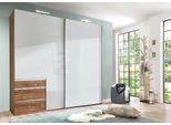 SchwebetüRenschrank Wimex, Weiß (Weiß Lackiert, Plankeneiche), B:200Cm, SchräNke, SchwebetüRenschrank