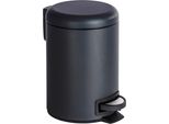 Kosmetikeimer WENKO Leman, schwarz, B:17cm H:25cm T:22,5cm, Stahl, Mülleimer, Kosmetikeimer