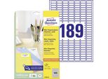 Avery Zweckform L7658 - Etichette Adesive Permanenti - Bianco - 25,4 X 10 Mm - 4725 Etichette (25 Fogli X 189) (L7658-25)