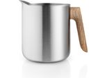 Eva Solo Stempelteekanne Nordic Kitchen, Teekanne, Kanne, Edelstahl, Eichenholz, Silikon, Silberfarben, 1 L, 520432