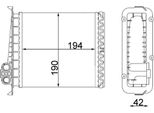 Scambiatore Di Calore Interno 100Mm Mahle Per Volvo C70 I Coupé