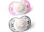 Ciuccio Simmetrico Baby Ono 3-6M 2Pz Grigio E Rosa