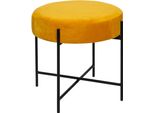 Sgabello "Arty"" In Velluto Ocra - Atmosphera CréAteur D'intéRieur"