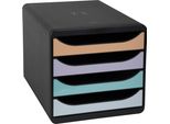 Exacompta 3104296D Cassettiera Exacompta BIG-BOX Aquarel, 4 Cassetti, Colorata