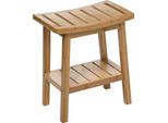 5Five Simply Smart Sgabello Con Portaoggetti, Ripiano Per Sgabello, Bambù, Marrone, 46 Cm, 174605