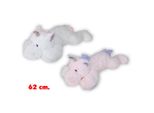 Unicorno Di Peluche Sdraiato 62 Cm