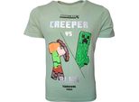 Maglietta Minecraft Creeper Vs Alex GrüN 152 Cm