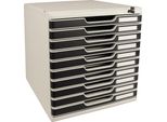 Cassettiera Exacompta Modulo A4 10 Cassetti Chiudibili Nero