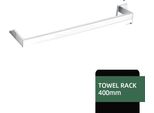 Set Di Ferramenta Per Bagno, Acciaio Inox, Argento, Portasciugamani 400