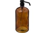 5Five Simply Smart Dispenser Di Sapone A Pompa, Dosatore, Vetro, Plastica, Marrone, 1 Litro, 174797B