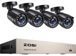 Sistema Di Sicurezza Domestica, Dvr H265+, Visione Notturna, Dvr 8Ch Con 4 Telecamere, Nessuno
