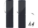 Pannello Solare, 100 Watt, 12V, Nero Kit 100W
