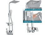 Sistema Doccia Per Il Bagno, Doccia A Pioggia, Acqua Calda/Fredda, Cromata A 4 Vie E 12""