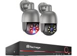 Sistema Di Telecamere Di Sicurezza, 4K Ptz, Visione Notturna A Colori, 8Ch 2Pcs Telecamera 5Mp, Nessuno