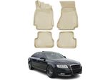 2008-2011 Audi A6 Limo Allroad Avant Tappetini Tpe Beige 4 Pz