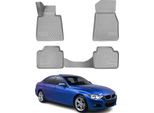 2013-2021 Bmw Serie 4 F32 Coupé F36 Gran Coupé Tappetini In Gomma Grigio 4 Pz