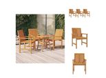 Vidaxl Sedie Da Pranzo Da Giardino 3 Pz. Legno Massiccio Di Acacia - Sedie Da Giardino
