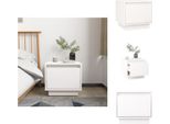 Vidaxl Comodino Bianco 35X34X32 Cm In Legno Di Pino Massiccio - Comodini