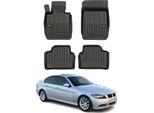 2004-2012 Bmw Serie 3 Berlina Touring E90 E91 Tappetini Tpe Nero 4 Pz