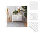Vidaxl Ante Dell'armadio A Doghe 2 Pezzi Bianco 39,5X39,4 Cm Legno Massiccio - Ante Dell'armadio