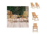 Vidaxl Sedie Da Giardino Regolabili 2 Pz. Legno Massiccio Di Acacia - Sedie Da Giardino