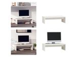 Vidaxl Supporto Per Monitor Bianco 50X27X15 Cm In Legno Di Pino Massiccio - Supporto Per Monitor - Piano Di Lavoro - Alzata Per Monitor - Alzata Per Monitor