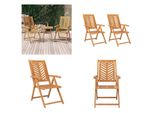 Vidaxl Sedie Da Giardino Regolabili 2 Pz. Legno Massiccio Di Acacia - Sedia Da Giardino Regolabile - Sedie Da Giardino Regolabili - Mobili Da Giardino - Mobili Da Esterno