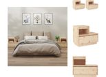 Vidaxl Comodini 2 Pezzi 60X34X51 Cm In Legno Di Pino Massiccio - Comodini