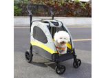 Wisfor Passeggino Per Cani 2 In 1 Box Per Cani Passeggino Per Cani Pieghevole Fino A 20 Kg Passeggino Per Animali Domestici Con Finestre A Rete Maniglia Regolabile Passeggino Per Gatti Jogger