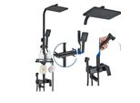 Rubinetto Per Doccia, Doccia A Pioggia E Doccetta, Struttura In Ottone Resistente, Nero G