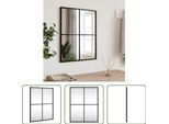The Living Store Specchio Da Parete Nero 40X50 Cm Rettangolare In Ferro