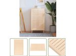 The Living Store Armadio A Doghe Design 99,3X59,4 Cm In Legno Di Pino Massiccio